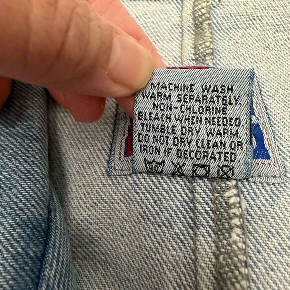 Sunbelt Denim Vintage HandPainted Stonewash Oversized Jacket Garden scene Large - Picture 10 of 11